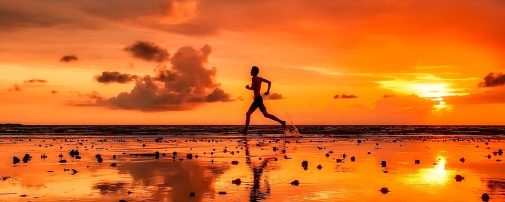 india, man, silhouette, running, jogging, exercise, sunset, dusk, sky, clouds, seashore, nature, beach, water, reflections, india, running, running, running, running, running, jogging